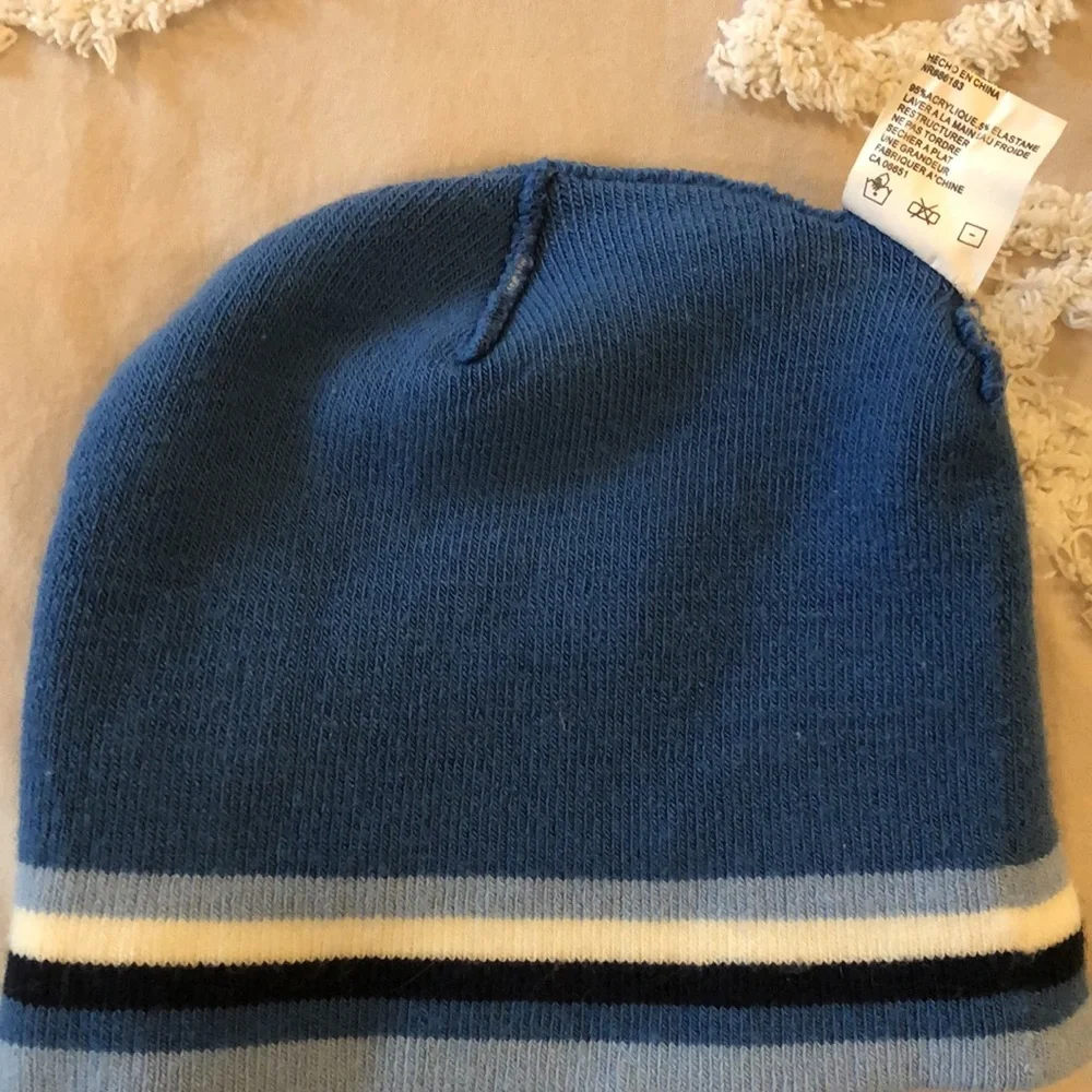 Winter Ski Snow Beanie Blues, Black, White